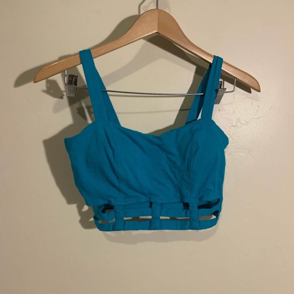 Blue crop top